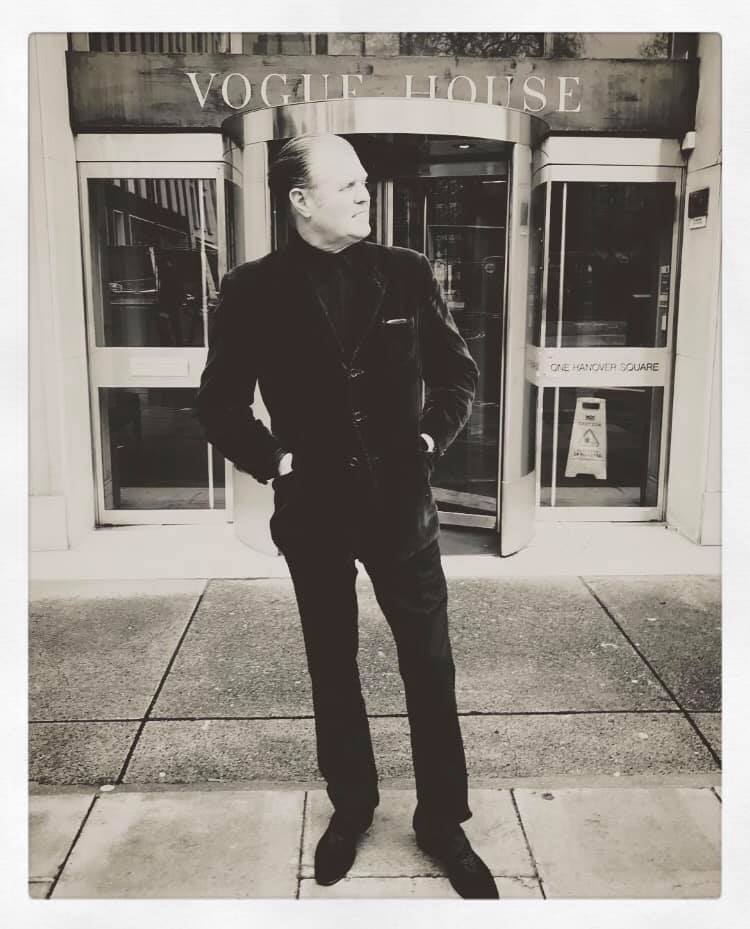 Rusty Egan outside Vogue House